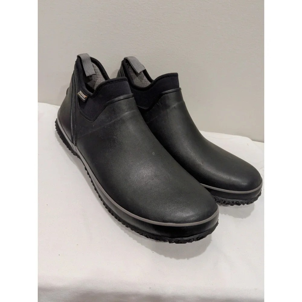 Bogs Urban Farmer Rain Boot Mens Sz 17 Black Waterproof Rubber Slip On